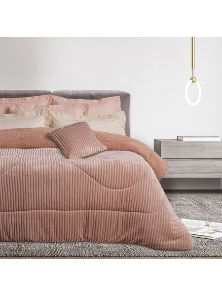 Das Home Κουβερτοπάπλωμα Υπέρδιπλο Hollowfiber 220x240 Sherpa 1363 Nude