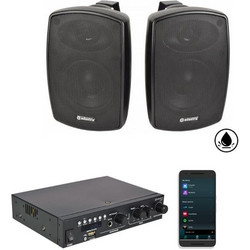 Adastra 2xBH4+A200 Bundle Παθητικά Ηχεία Τοίχου 30W Αδιάβροχα IP44 Μαύρα (Ζεύγος)
