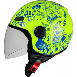 Pilot Helmets Fazer Junior Fluo Yellow Κράνος Μηχανής Jet 900gr