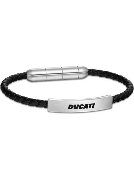 Ducati Trail Ανδρικό Βραχιόλι Χειροπέδα από Δέρμα & Ατσάλι DTAGB0004703