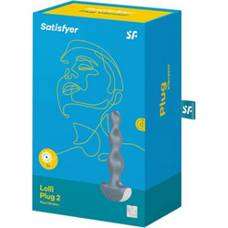 Satisfyer Lolli Plug 2 Πρωκτική Σφήνα Ασύρματη με Δόνηση 14cm Γκρι D-228792