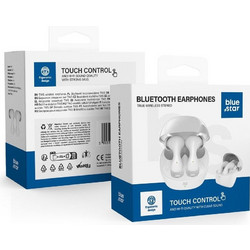 Blue Star BK92 Ακουστικά Bluetooth Earbud Ανθεκτικά στο Νερό White