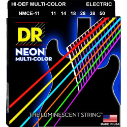 DR Strings Neon Multi NMCE-11 Σετ 6 Χορδές Ηλεκτρικής Κιθάρας Nickel Plated Steel 11-50" Hard Tension