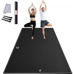 Vevor Στρώμα Γυμναστικής Yoga / Pilates Μαύρο 366x183cm