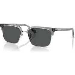 Versace VE4494D 593/87 Ανδρικά Γυαλιά Ηλίου Τετράγωνα Κοκάλινα Γκρι με Μαύρο Φακό