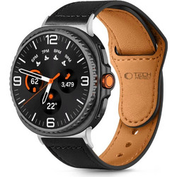 Tech-Protect Leatherfit Λουράκι Δερμάτινο Black (Samsung Galaxy Watch 8 Classic / Watch 8)