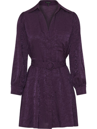 Funky Buddha Mini Βραδινό Φόρεμα Μωβ FBL012-137-13