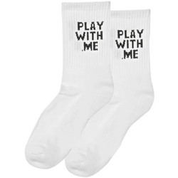 FMS Play With Me Ανδρικές Κάλτσες Ψηλές με Σχέδια Λευκές MW2-3505-D2-016