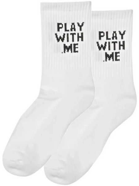 FMS Play With Me Ανδρικές Κάλτσες Ψηλές με Σχέδια Λευκές MW2-3505-D2-016