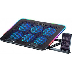 Alcatroz VENDAVAL-S6-RGB Cooling Pad Laptop έως 15.6" με 6 Ανεμιστήρες & Φωτισμό