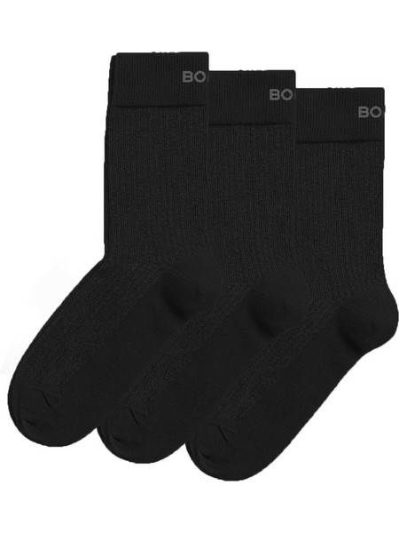 Bjorn Borg Ανδρικές Κάλτσες Ψηλές Μαύρες 3Pack 10004092-MP001