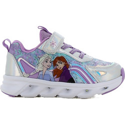 Migato Frozen Παιδικά Sneakers με Φωτάκια Ασημί Λιλά 100040680
