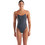 Arena Lace Back Solid Αθλητικό Ολόσωμο Μαγιό Ανθρακί 004651-504