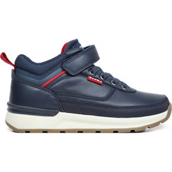 Levi's Ascot Παιδικά Μποτάκια Navy Μπλε Δερμάτινα με Σκρατς VASC0110S-0040