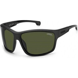 Carrera CA002S Ανδρικά Γυαλιά Ηλίου Μάσκα Κοκάλινα Μαύρα με Πράσινο Φακό
