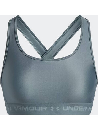 Under Armour Crossback Αθλητικό Μπουστάκι με Μέτρια Στήριξη & Αφαιρούμενη Ενίσχυση Ανθρακί 1361034-587