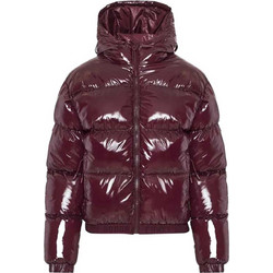 Funky Buddha Γυναικείο Μπουφάν Χειμωνιάτικο Puffer Κοντό Μπορντό FBL012-103-01