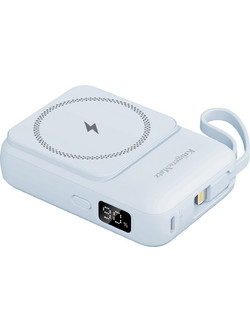Kruger & Matz KM0913-BL Wireless Magsafe Power Bank 10000mAh 15W με Θύρα USB-C Light Blue
