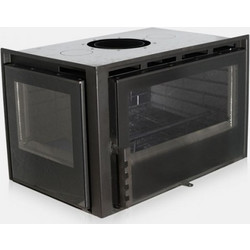 Thermozel T826-ML Clear Ενεργειακό Τζάκι Κασέτα Αερόθερμο Ξύλου Αριστερή Γωνία 12kW