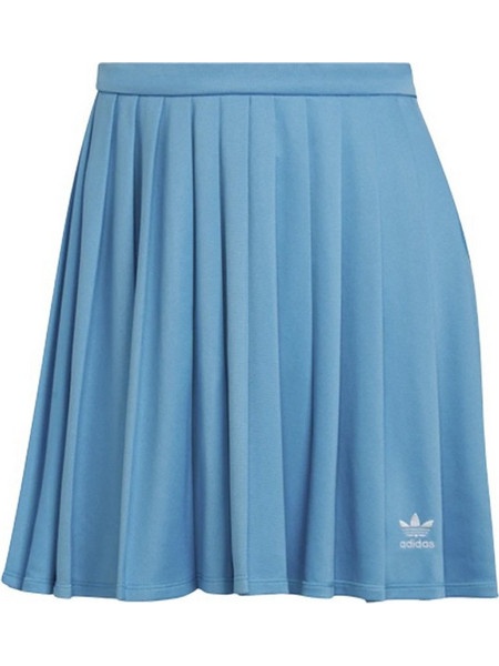 Adidas Adicolor Μίνι Φούστα Υφασμάτινη Ψηλόμεση Πλισέ Γαλάζια HC2065
