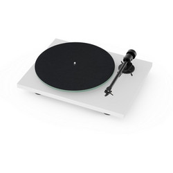Project Audio T1 Evo Πικάπ με Προενίσχυση Satin White + Ortofon OM10e