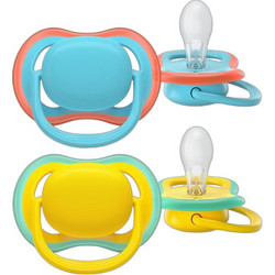Philips Avent Ultra Air Ανατομικές Ορθοδοντικές Πιπίλες Σιλικόνης 18m+ Yellow Blue 2τμχ SCF349/57
