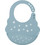 BabyOno Stars Αδιάβροχη Σαλιάρα Σιλικόνης με Κουμπί & Τσέπη 6m+ Γαλάζια
