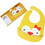 Babywise Cute Animals Duck Αδιάβροχη Σαλιάρα Σιλικόνης με Κουμπί & Τσέπη 6m+ Κίτρινη