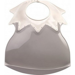 Thermobaby Soft Arlequin Αδιάβροχη Σαλιάρα Πλαστική με Κουμπί 4m+ Ανθρακί