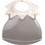 Thermobaby Soft Arlequin Αδιάβροχη Σαλιάρα Πλαστική με Κουμπί 4m+ Ανθρακί