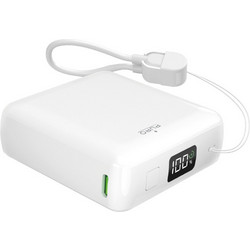 Puro Power Bank 10000mAh 20W με Θύρα USB-A & Θύρα USB-C Power Delivery White