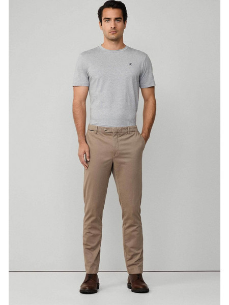Hackett Ανδρικό Παντελόνι Ελαστικό Slim Εφαρμογή Μπεζ HM212719R