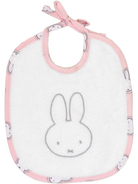 Miffy Des. 52 Σαλιάρα από 100% Βαμβάκι με Κορδόνι Ροζ