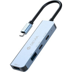 Devia EC700 USB Hub 3.0 USB-C με 4 Θύρες USB-A / USB-C