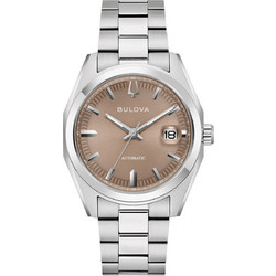 Bulova Surveyor Ανδρικό Ρολόι Αυτόματο με Ασημί Μεταλλικό Μπρασελέ 96B470