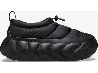 Crocs Overpuff Shorty Ανδρικά Sneakers Chunky Μποτάκια Μαύρα 210668-060