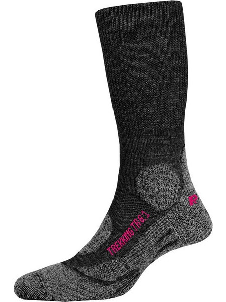 P.A.C 6.1 Trekking Merino Ανδρικές Κάλτσες Ψηλές με Σχέδια Μαύρες 01-8041-0304-150