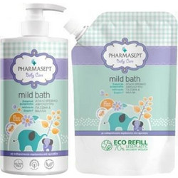 Pharmasept Mild Bath Βρεφικό Παιδικό Αφρόλουτρο 1lt+ Refill 900ml