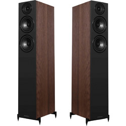 Wharfedale Diamond 12.4i Ζεύγος Ηχείων Hi-Fi Δαπέδου 200W 2.5 Δρόμων Walnut