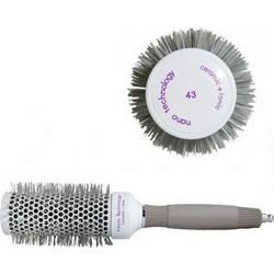 FF Professional CHB1043 Θερμική Βούρτσα Μαλλιών για Ίσιωμα Γκρι 43mm