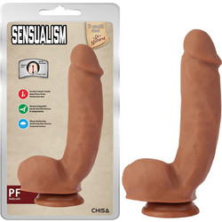 Chisa Novelties Sensualism Ρεαλιστικό Dildo με Βεντούζα & Όρχεις 21cm Μπεζ