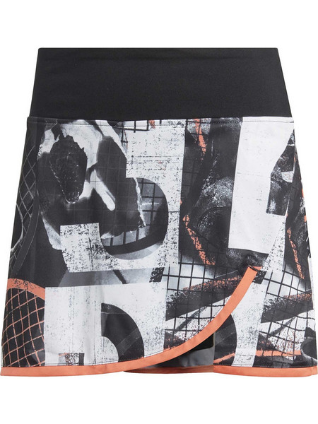 Adidas Club Graphic Μίνι Φούστα Υφασμάτινη Σορτς Μαύρη Λευκή HR6493