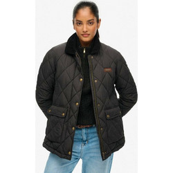 Superdry Γυναικείο Μπουφάν Καπιτονέ Μακρύ Μαύρο W5011957A-02A