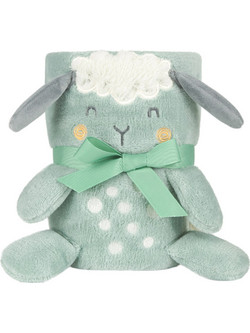 KikkaBoo Sleepy Sheep Κουβέρτα Αγκαλιάς Fleece 75x100 Πράσινο Mint