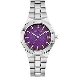Bulova Prestige Γυναικείο Ρολόι με Ασημί Μεταλλικό Μπρασελέ 96M168