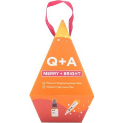 Q+A Merry & Bright Vitamin C Brightening Serum 10ml + Eye Cream 15ml