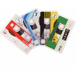 Kikkerland Cassette Τράπουλα Πλαστική Πολύχρωμη GG285