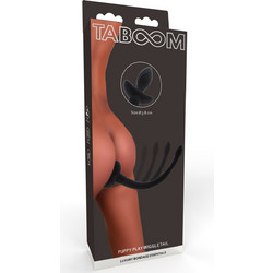 Taboom Puppy Play Wiggle Πρωκτική Σφήνα Tail Plug Ασύρματη με Δόνηση 37cm Μαύρη