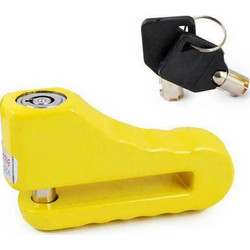 Autoline 21485 Κλειδαριά Δισκόφρενου Μηχανής 9.5mm Κίτρινη