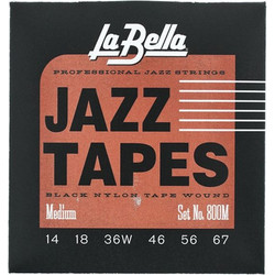 La Bella 800M Jazz Tapes Σετ 6 Χορδές Ηλεκτρικής Κιθάρας Nylon 14-67" Medium Tension